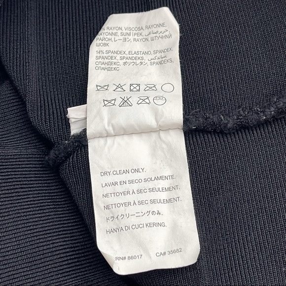 Bebe Womens Knit Pencil Midi Skirt Slim Silhouette Black Size XS X-Small - Picture 10 of 11